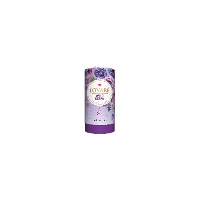LOVARE Рассыпной чай Wild Berry, чёрный чай, 80 г, тубус