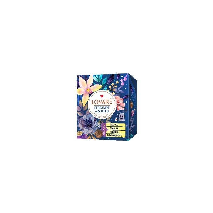 Набор чая LOVARE BERGAMOT, чайные пакетики, 4×8×2 г, 64 г