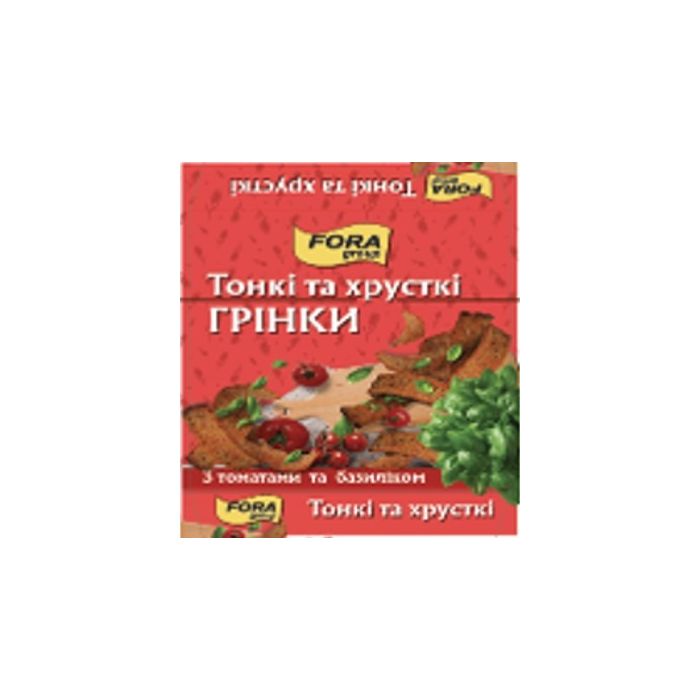 ТОНКИЕ РЖАНЫЕ СУХАРИКИ С ТОМАТАМИ И БАЗИЛИКОМ "Fora group"