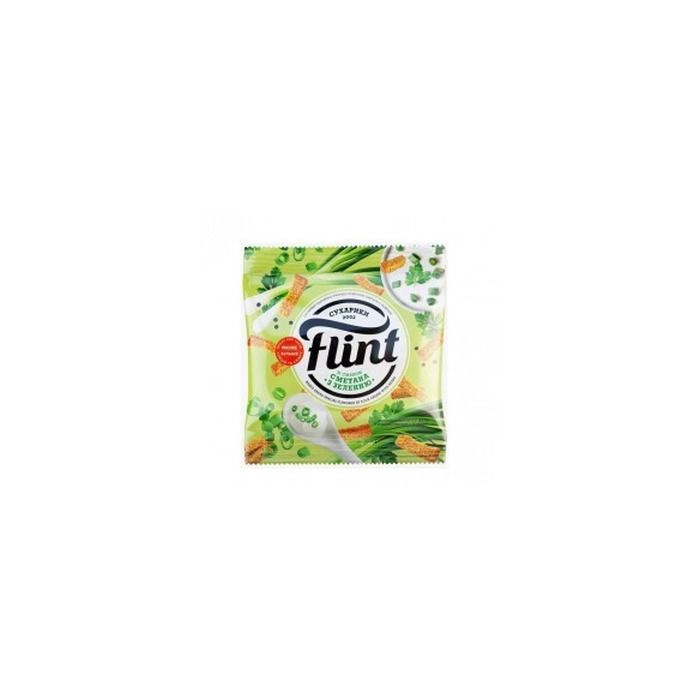 Сухарики "Flint" со сливками и зеленью Акция