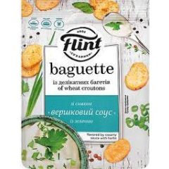 Сухарики Flint Baguette вершковий соус/зелень 3132