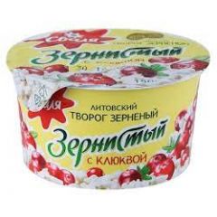 Зернистый творог"Svalia" с клюквой 8115