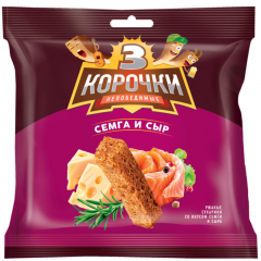 Сухарики " 3 корочки" с сёмгой и сыром  3061
