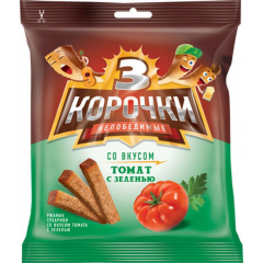 Сухарики " 3 корочки" с зеленью и томатом  3063