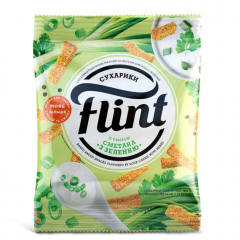 Сухарики "Flint" со сливками и зеленью 3071