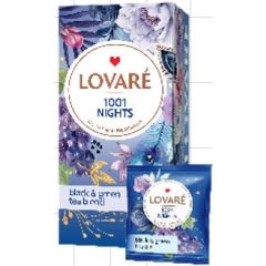 LOVARE Чай 1001 Nights, смесь чёрного и зелёного чая, чайные пакетики 24×2 г 10189