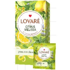LOVARE Чай Citrus Melissa, зелёный чай, чайные пакетики 24×1,5 г 10190