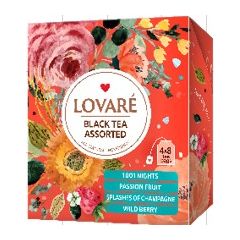 Набор чая LOVARE BLACK, чайные пакетики, 4×8×2 г, 64 г 10198