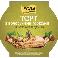 ТОРТ С ГРЕЦКИМИ ОРЕХАМИ И СГУЩЁНКОЙ "Fora group sladko" 8135